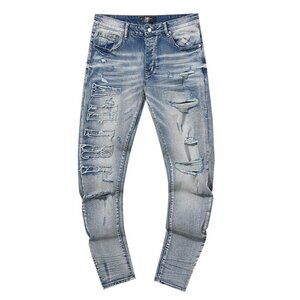 AMIRI Blue Distressed Jeans